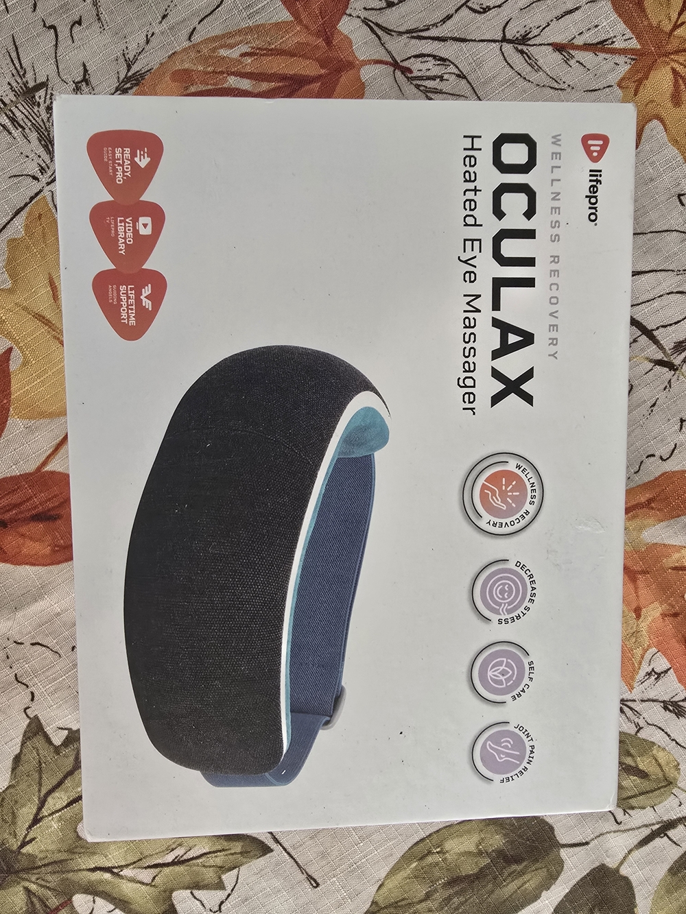 Oculax Heated Eye Massager Headband - Black/Blue